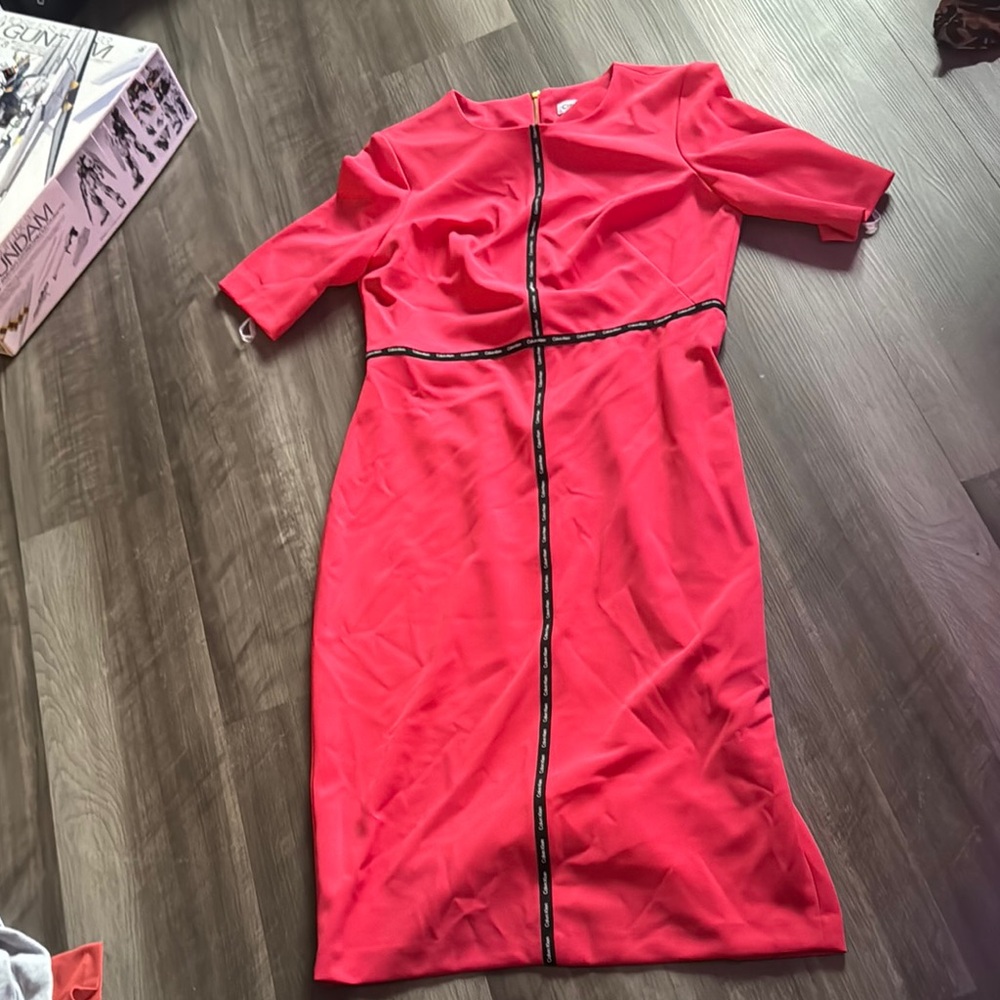 Calvin Klein Red Midi Dress